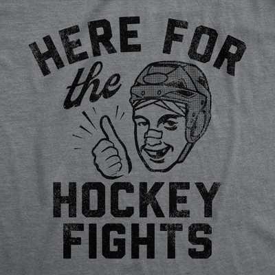 Мужские футболки Crazy Dog T-Shirts, Inc. Mens Funny T Shirts Here for The Hockey Fights Sarcastic Ice Hockey Tee for Men - Crazy Dog Men's T Shirt With Hockey Sayings Dark Grey XL — фото 2