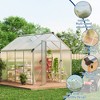 Garvee Walk-In Greenhouse with Polycarbonate Panels, Aluminum Frame, Quick Setup, Roof Vent, Outdoor Garden Greenhouse - 2 of 4