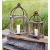 Melrose Rustic Wood Log Lantern (Set of 2) - 3 of 3