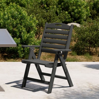 WestinTrends Malibu HDPE Adjustable Highback Folding Patio Dining Chair