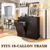 APRILSOUL 40 in. Storage Cabinet, Tilt Out 10 Gallon Garbage Can Cabinet, Dog Proof Trash Bin - 3 of 4