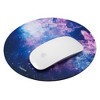 Insten Round Mouse Pad Galaxy Space Nebula Design, Non Slip Rubber Base, Smooth Surface Mat, For Home Office Gaming (7.9" x 7.9") - 3 of 4