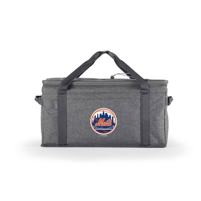 MLB New York Mets 64 Can Collapsible Cooler - Heathered Gray, 1 of 6