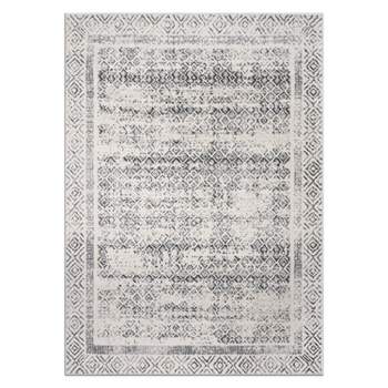 World Rug Gallery Distressed Bohemian Border Stain Resistant Soft Area Rug