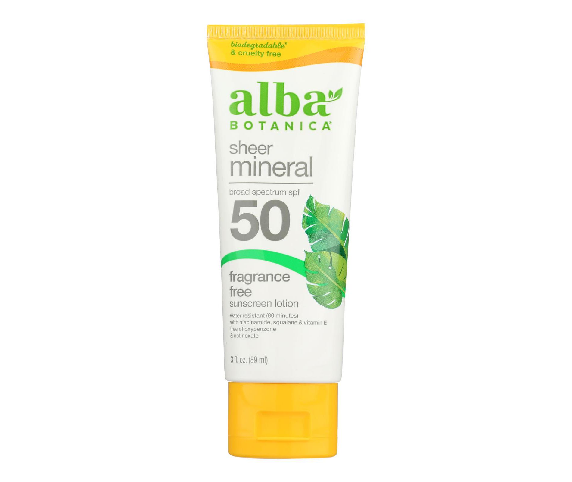 Alba Botanica Sheer Mineral Sunscreen Lotion SPF 50 - 3 fz