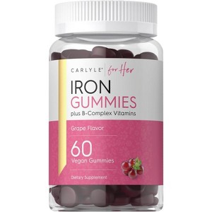 Carlyle Iron Gummies for Women | Grape Flavor | 60 Count - 1 of 4