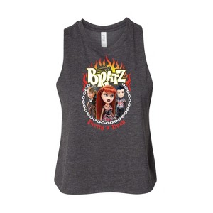 Women's - Bratz - Punk Rock Dolls Pretty in Punk Graphic Racerback Tank - 1 of 3