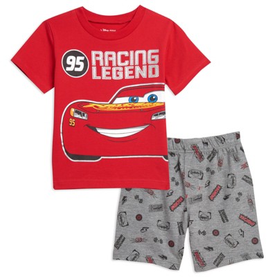 Disney Pixar Cars Lightning Mcqueen Little Boys Graphic T-shirt ...