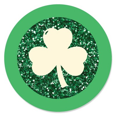 Big Dot of Happiness St. Patrick's Day - Saint Patty's Day - Party Circle Sticker Labels - 24 Count