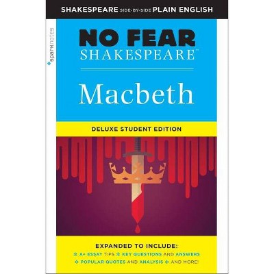 Macbeth: No Fear Shakespeare Deluxe Student Edition, 28 - (Sparknotes No Fear Shakespeare) by  Sparknotes & Sparknotes (Paperback)