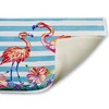 Stupell Industries Brushstroke Flamingos on Stripes Printed Plush Bathroom Floor Mat, design by Paul Brent - 2 of 4