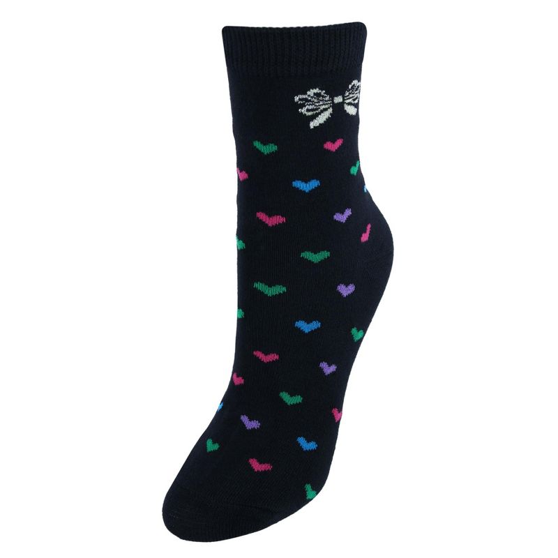 CTM Women's Assorted Hearts Patterned Crew Socks (3 Pairs), 2 of 5