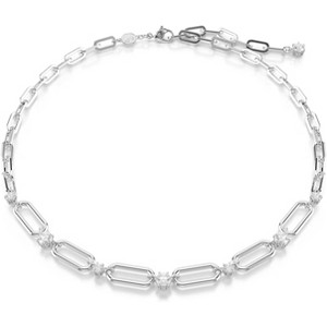 Constella Jewelry Set, Matching Necklace and Bracelet with Crystal & Chain Design in Rhodium Finish - 1 of 4