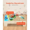VEVOR Train Table, 62 Multicolor Pieces Wooden Kids Activity Table with Large Storage Drawer, 3-in-1 Wooden Train Set for Kids Ages 3+, Multicolor - 3 of 4