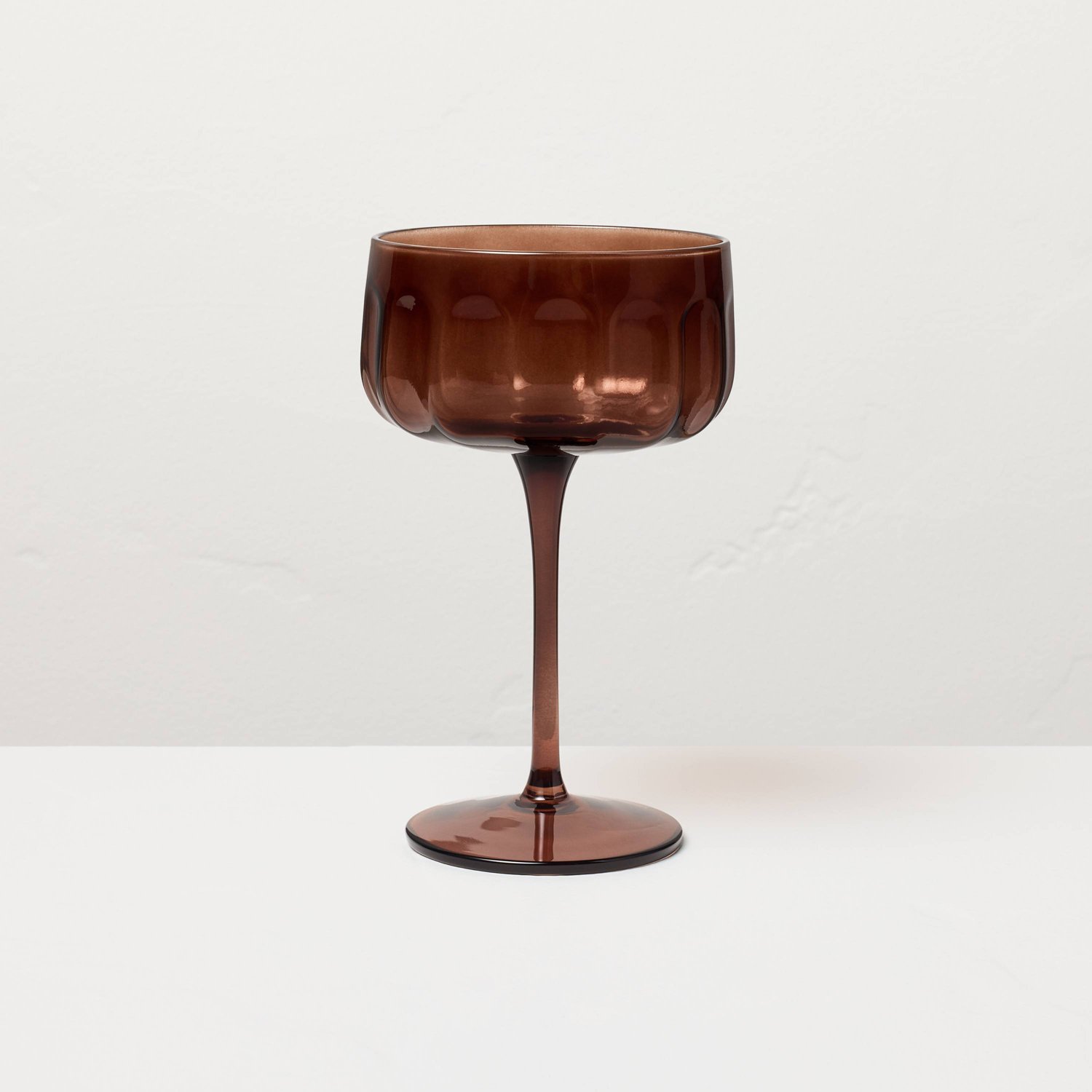 Brown Coupe Glass