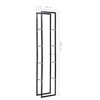 vidaXL Firewood Rack with Base Black Steel Organizer Log Holder Multi Sizes - 4 of 4