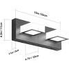 Runesay 2 Lights Black Modern Bathroom Vanity Light Acrylic LED Modern Black Bathroom Wall Lighting Fixtures - 2 of 4