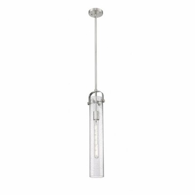 Pilaster - 1 Light Stem Hung Pendant In Industrial Style-14.5 Inches Tall and 5 Inches Wide