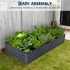 Large Oval Galvanized Raised Garden Bed Kit with Cover Zippered Screen Doors,Open Base Design,Thick Steel,Planter Box for Vegetables,Flowers - 3 of 4