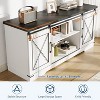Farmhouse TV Stand for 65" TVs – Entertainment Center with Sliding Barn Doors, Adjustable Shelf & Storage Cabinet for Living Room or Bedroom - 4 of 4