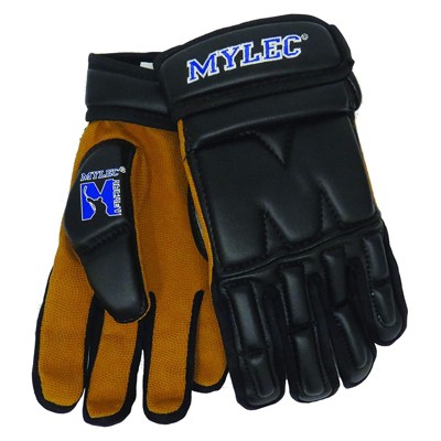 Mylec MK3 Player Street & Roller Hockey Gloves, Adjustable Wrist Roll, Velcro Closure, Vinyl Acetate with Rugged Nash Palm & Soft Foam Inside – 1 Pair