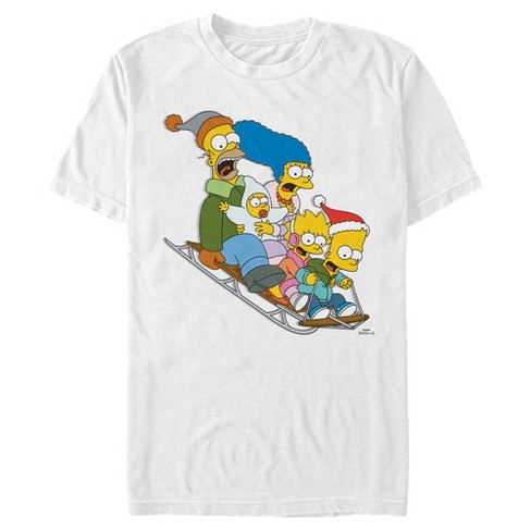 Simpsons Men\'s The Gone Sledding T-shirt Family : Target