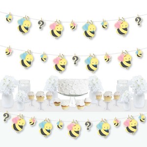 Big Dot of Happiness What Will it Bee - Gender Reveal DIY Decorations - Clothespin Garland Banner - 44 Pieces - 1 of 4