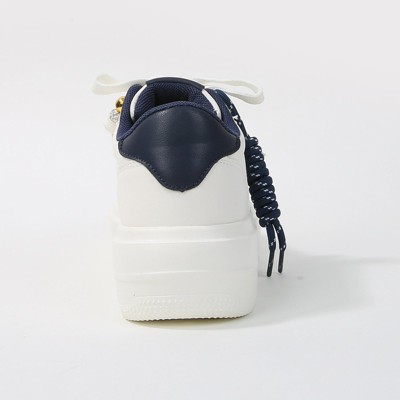 Женские кроссовки BERNESS Women's Larra Platform Lace Up Sneakers with Rope Accent White 8 — фото 8