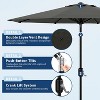 Jojoka 10FT Patio Umbrella with 8 Sturdy Ribs,Table Umbrella with Push Button Tilt and Crank - 3 of 4