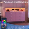 WhizMax 49.1''  Wooden Dressers， TV Stand with Charging Station & LED Light, Modern Chest of Drawers, Storage Cabinet With 6 Drawers - 4 of 4