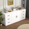 Famapy White Double - Door Dresser with Six Drawers Applicable to Different Home Areas - 2 of 4