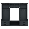 Vynxaria Bedroom Hallway Ready: Detachable Black Independent Coat Closet with Drawers, Cabinets, 7 Hooks - 3 of 4