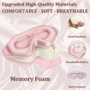 3D Deep Contoured Zero Pressure Sleep Eye Mask for Men and Women, Blackout Blindfold with Adjustable Strap for Travel, Home, Nap , Pink - 4 of 4