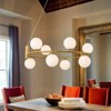 LLHZSY 8-Light Modern Sputnik Cluster Pendant Wagon Wheel Glass Globe Bubble Chandelier - 2 of 4