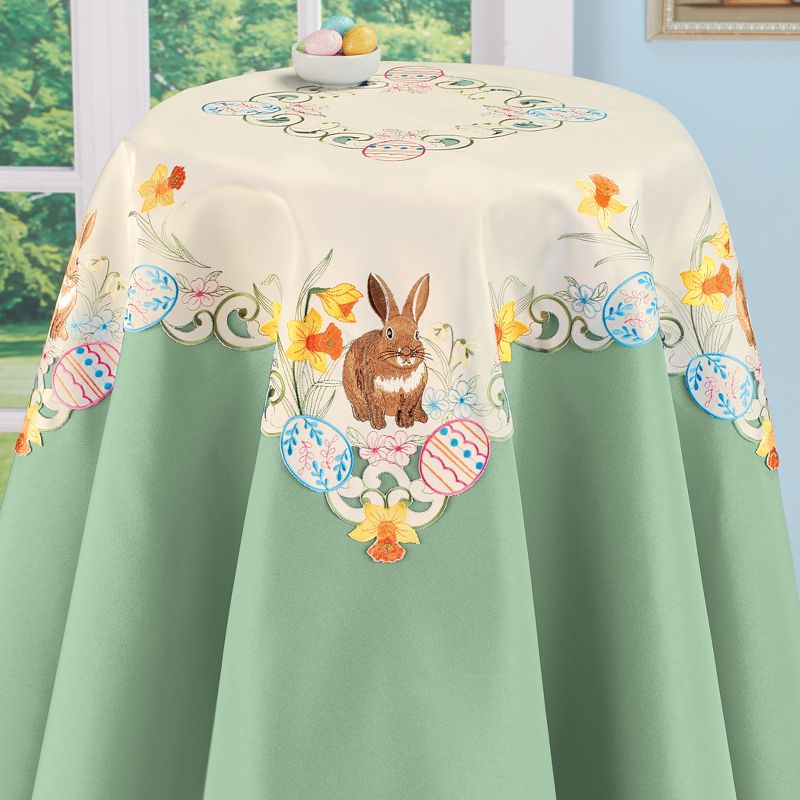 Collections Etc Bunny Floral Table Topper, 2 of 3