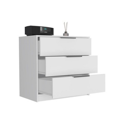 NicBex 3 Drawers Dresser for Bedroom,Modern Style Wooden Drawers with Black Handle,Dressers for Kids Room,Living Room,Entry and Hallway