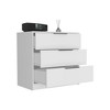 NicBex 3 Drawers Dresser for Bedroom,Modern Style Wooden Drawers with Black Handle,Dressers for Kids Room,Living Room,Entry and Hallway - 4 of 4