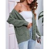 Women's Lightweight Crochet Cardigan Long Sleeve Hollow Out Kint Sweaters - 3 of 4