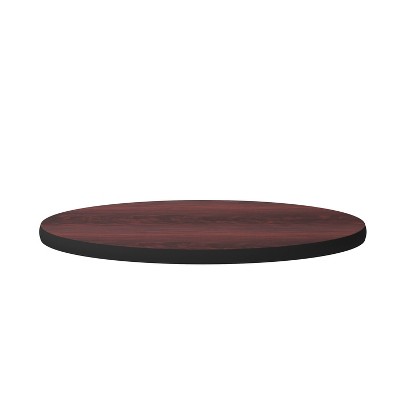 24" Reversible Mahogany/Black Laminate Commercial Table Top