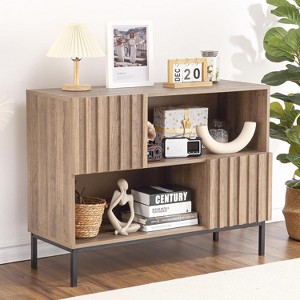 Entryway Table, Modern Buffet Storage Cabinet, Console Table Behind Sofa with Display Shelf and Metal Legs, Decorative Cabinet for Living - 1 of 4