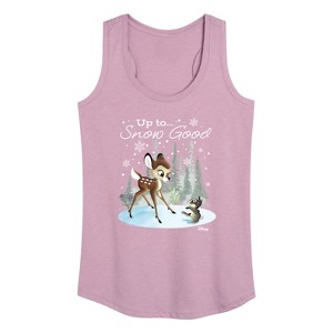 Women's - Disney - Christmas - Up To Snow Good Graphic Racerback Tank - 1 of 4