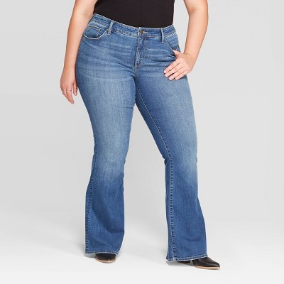 high rise flare jeans plus size