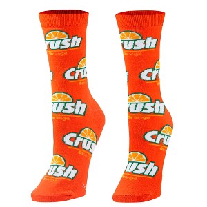 Crazy Socks, Orange Crush, Funny Novelty Socks, Medium - 1 of 4
