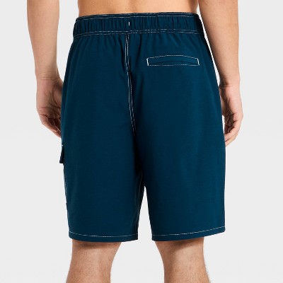 Мужские брюки Goodfellow & Co Men's 9'' Cargo Board Swim Trunks - Goodfellow & Co™ Navy Blue L — фото 2