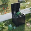 Infurnic Deck Boxes, Portable Outdoor Box Container with Handle for Storage Patio Furniture, Garden Tools, Pool Supplies, Black, 22.1"*22.1"*24.2" - 3 of 4