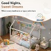 AMERLIFE Twin Size House Bed for Kids with Guardrails, Removable Rails, Playhouse Roof, Montessori Wooden Floor Bed Frame, Easy Assembly - 3 of 4