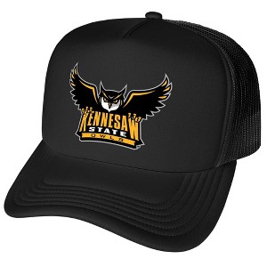 Official Kennesaw State University Primary Logo Foam Snapback Trucker Hat - for Men and Women Black  Black  One Size - 1 of 4