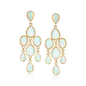 Ross-Simons Ethiopian Opal Chandelier Earrings in 14kt Yellow Gold - 1 of 4