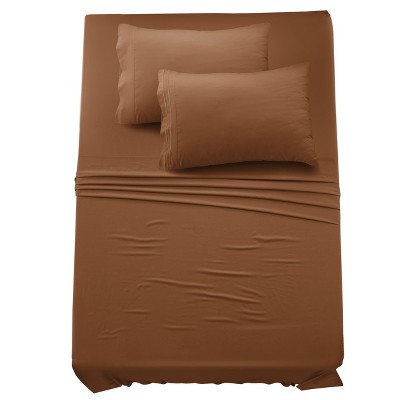6 Piece Bed Sheet Set Ultra Soft Brushed Microfiber Solid Sheets with Pillow Cases - Lux Decor Collection