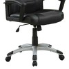TiramisuBest Black Upholstered Office Chair: Padded, Adjustable, Mobile with Casters - 2 of 4